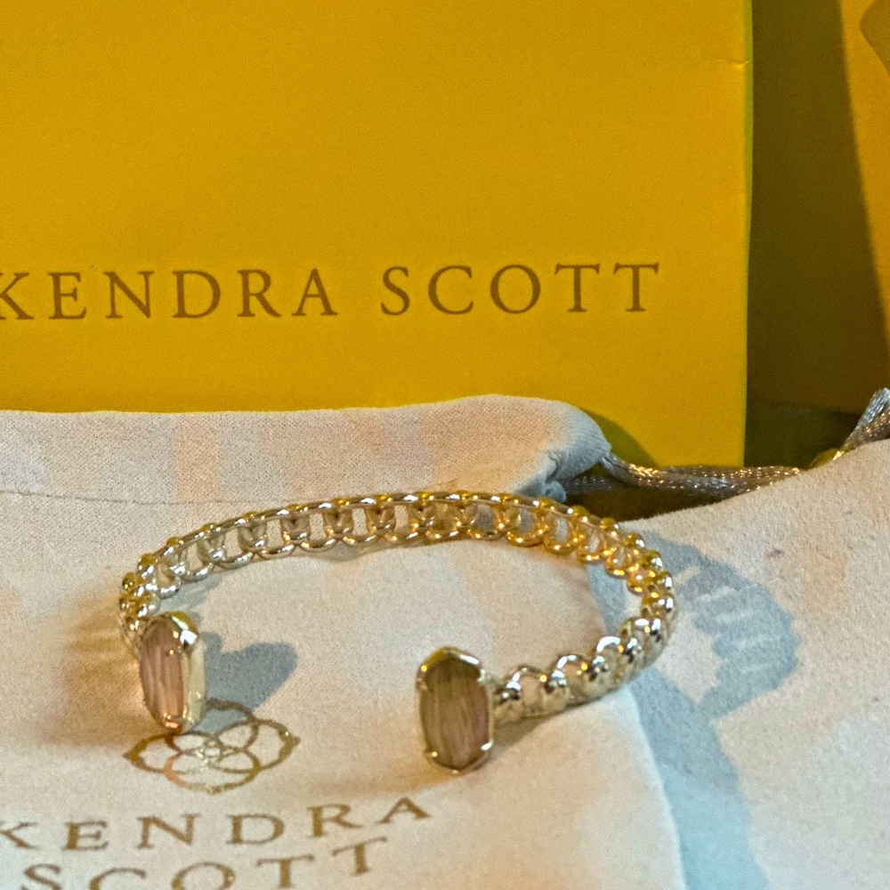 Kendra Scott Macrame Elton Cuff gold/nude abalone